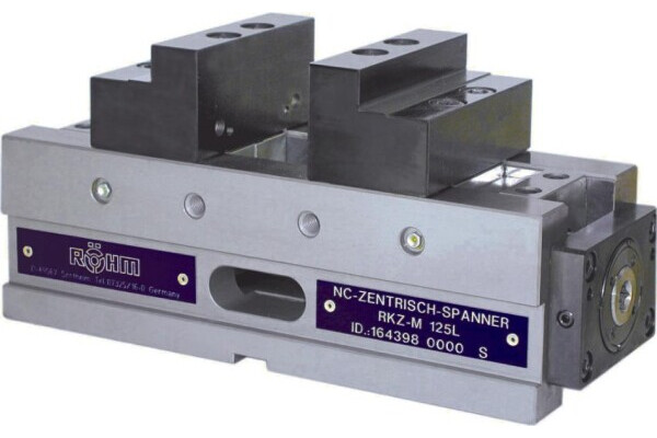 NC-Compact self centering vice RKZ-M, jaw width 92, with stepped jaws