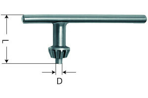 Bohrfutterschlüssel Größe S2A T, mit DIN-Verzahnung 6349 für Zahnkranz-Bohrfutter - 0
