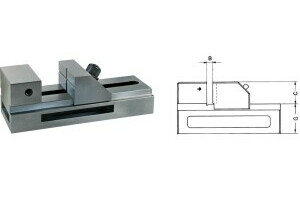 Grinding+ inspection vice PLF, size 0, jaw width 50,quick adjustment in accuracy to gauge - 2