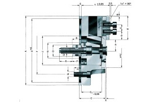 Kraftspannfutter KFD 315, 3-Backen, gewichtserleichert, Zylindrische Zentrieraufnahme - 3