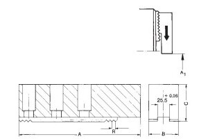 verlängerte Aufsatzbacken, Größe 400/500, 3-Backen-Satz, Spitzverzahnung 90° - 4