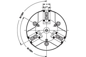 Kraftspannfutter KFD 315, 3-Backen, gewichtserleichert, Zylindrische Zentrieraufnahme - 4