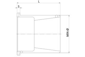 clamping sleeve, min. diameter 70,7, type R - standard design  size KFR / MFR 7 - 1