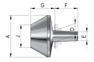 Interchangeable inserts for Live centres, Size 106, for tubular workpieces - 0