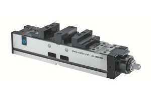 NC-Compact twin vice RKD-M, jaw width 125,reversible stepped jaws+ centre jaw - 1